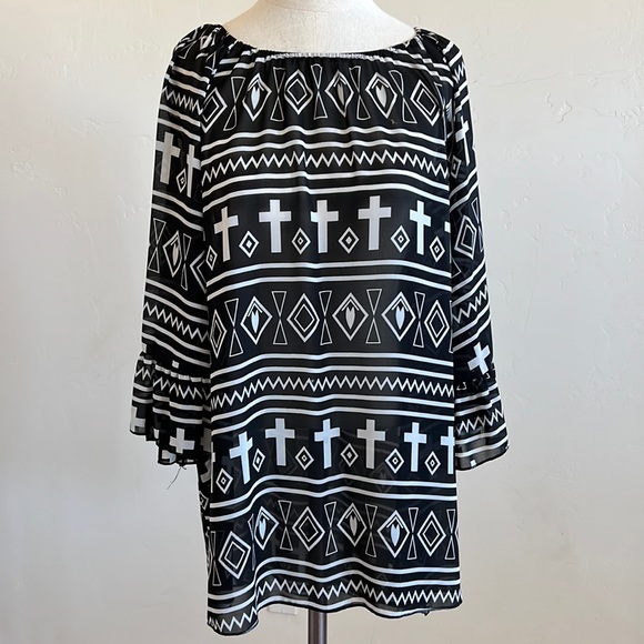 Cowgirl Hardware Semi-Shear Blouse - Picture 1 of 7